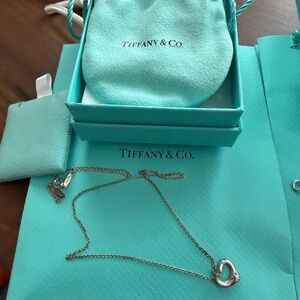 Tiffany & Co. Silver Open Heart Necklace